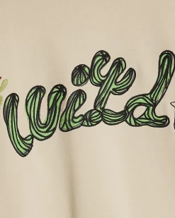 Cream Cotton blend Cactus Sweatshirt