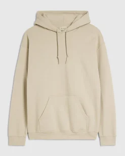 Cream Cotton Blend Long Sleeve Hoodie