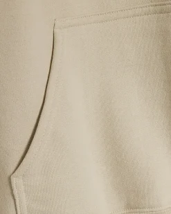 Cream Cotton Blend Long Sleeve Hoodie