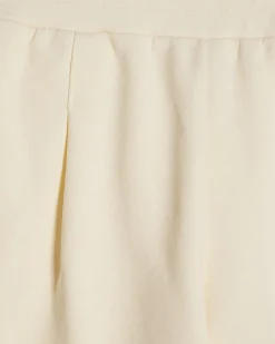 Cream Cotton blend Sweat Runner Shorts