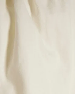 Cream Cotton Premium Ruched Shoulder T-shirt