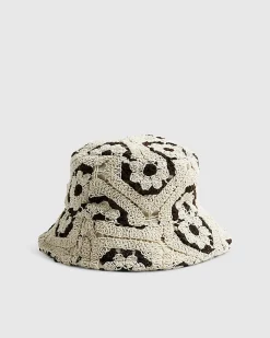 Cream Crochet Bucket Hat