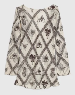 Cream Crochet Embroidered Mini Beach Dress