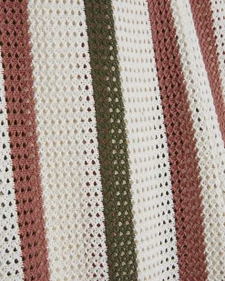 Cream Crochet Stripe Trousers