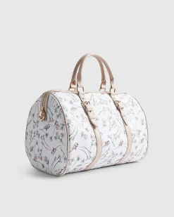 Cream Ditsy Floral Barrel Bag