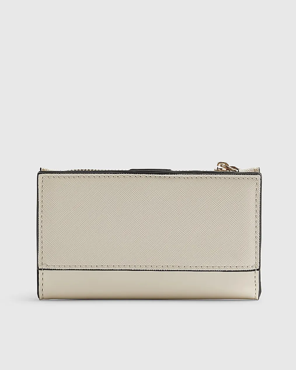 Cream Embossed Monogram Mini Purse