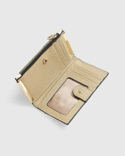 Cream Embossed Monogram Mini Purse