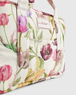 Cream Floral Print Holdall Bag