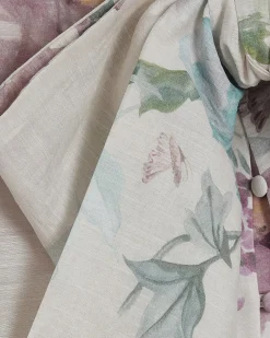 Cream Floral Pussybow Blouse