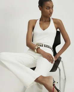 Cream Halter Neck Bodysuit