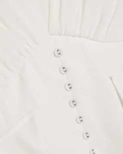 Cream Halter Neck Corset Blouse