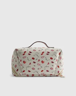 Cream J'adore Makeup Bag