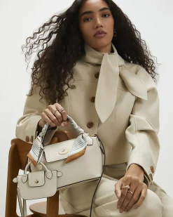 Cream Mini Flap Cross Body Bag