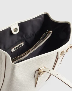 Cream Monogram Print Bundle Shopper Bag