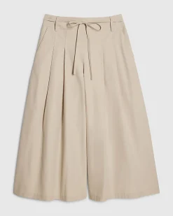 Cream Poplin Culottes