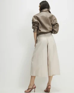 Cream Poplin Culottes