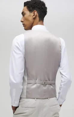 Cream Puppytooth Suit Waistcoat