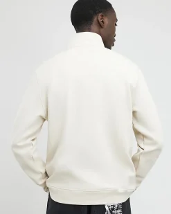 Cream Regular Fit Funnel Neck Sweatshirt