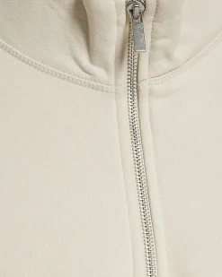 Cream Regular Fit Funnel Neck Sweatshirt