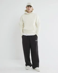 Cream Regular Fit Long Sleeve Hoodie
