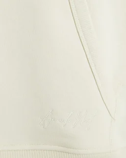 Cream Regular Fit Long Sleeve Hoodie