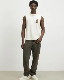 Cream Regular Fit Sapporo Tank Top