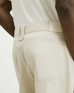 Cream RI Studio Loose Fit Twist Jeans