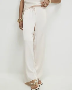Cream Satin Trousers