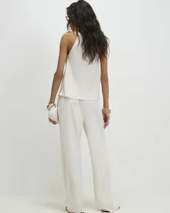 Cream Satin Trousers