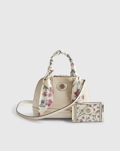 Cream Scarf Handle Cross Body Bag Bundle