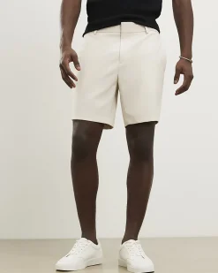Cream Skinny Elasticated Stretch Shorts