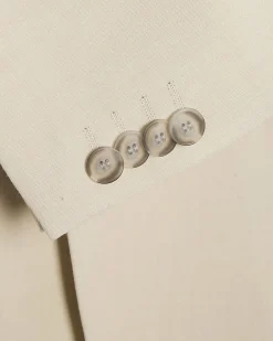 Cream Slim Fit Premium Suit Jacket