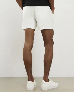 Cream Slim Short Length Stretch Chino Shorts