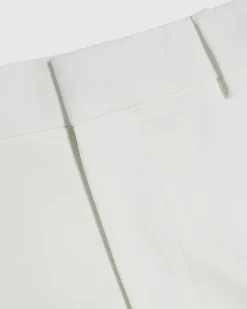 Cream Slim Short Length Stretch Chino Shorts