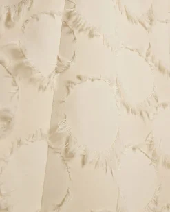 Cream Spot Fringe Longline Duster Coat