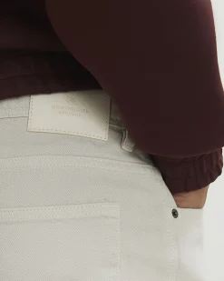 Cream Straight Fit Jeans