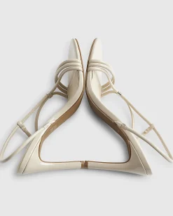 Cream Strappy Heeled Sandals