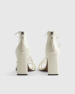 Cream Strappy High Heel Sandals