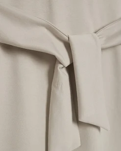 Cream Tie Front Mini Dress