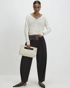 Cream V Neck Cardigan