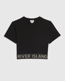 Girls Black Cut Out Top