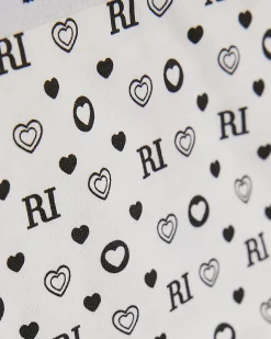 Girls Black RI Monogram Pack Of 5 Briefs
