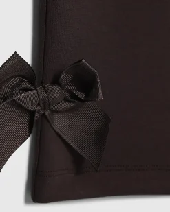Girls Brown Wide Leg Premium Bow Trousers
