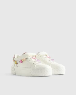 Girls White Charm Trainers