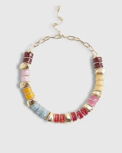 Gold Beaded Chunky Necklace