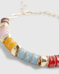 Gold Beaded Chunky Necklace