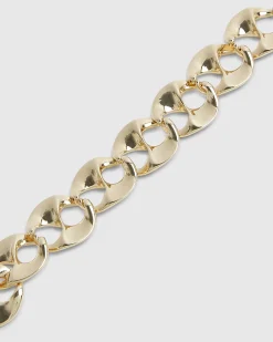 Gold chain link bracelet
