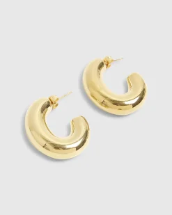 Gold Chunky Hoop Earrings