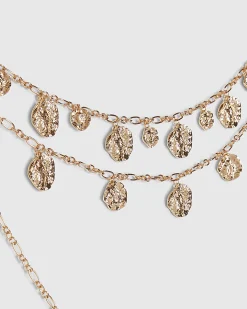 Gold Coin Drape Chain Belt