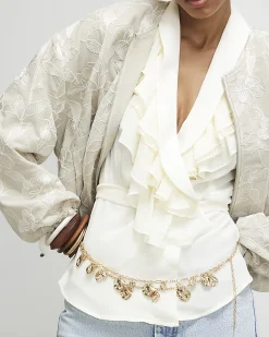 Gold Coin Drape Chain Belt